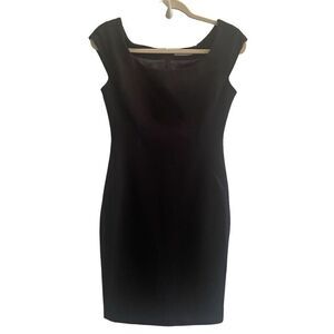 New T Tahari Black Pepita Sleeveless Dress Short Mini  Office Wear Size 4 Small